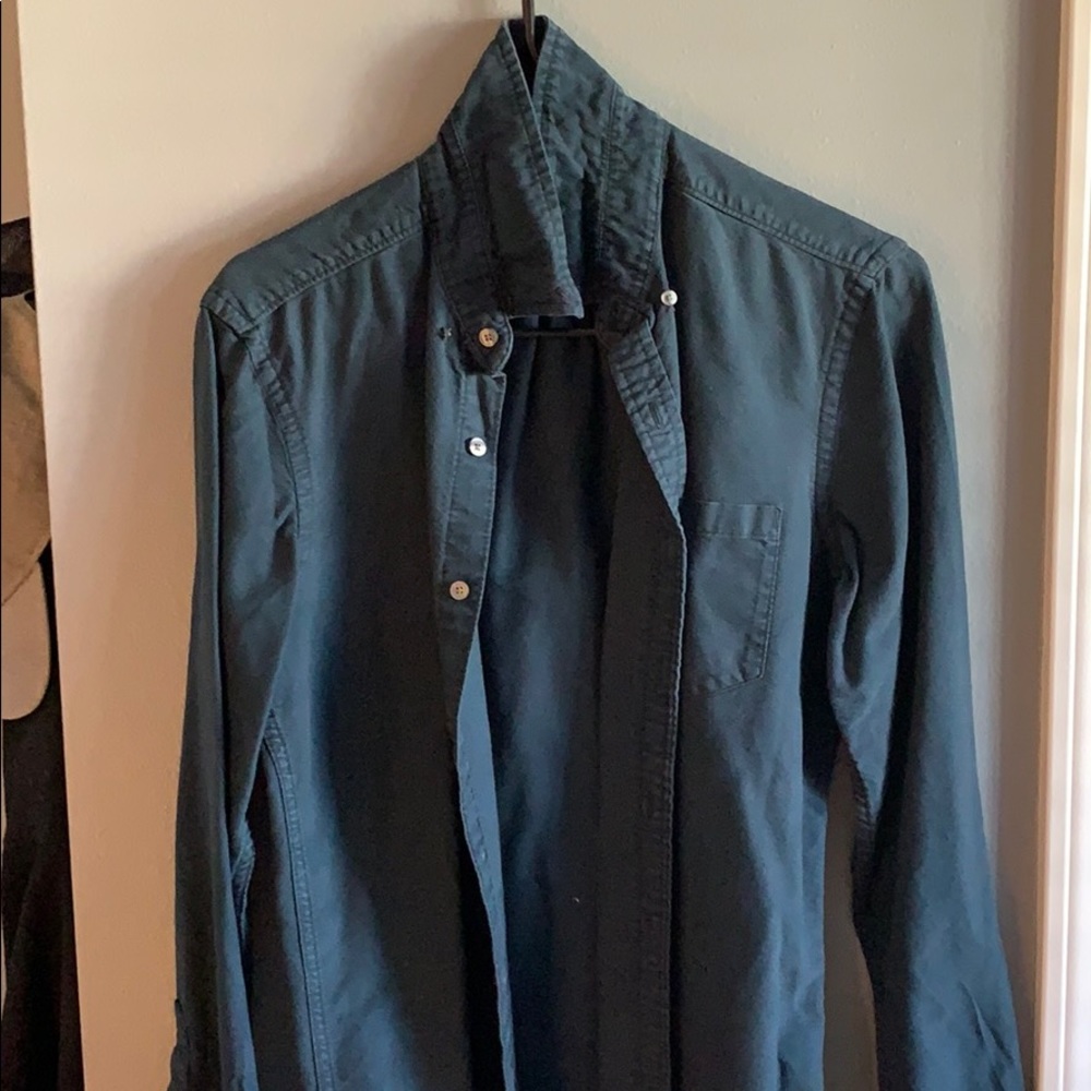 Navy Blue Button-Down Shirt